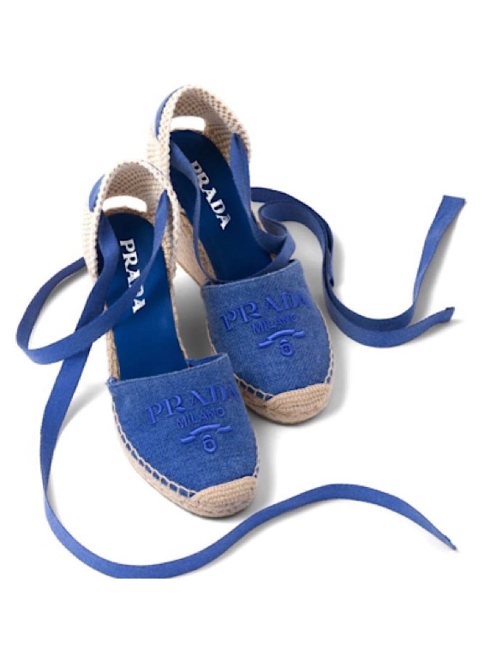 New PRADA Wrap Around Espadrille Sandals $985 36